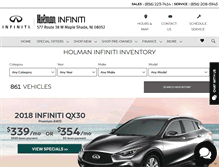Tablet Screenshot of holmaninfiniti.com